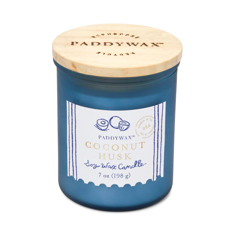 *Doftljus Coastal Havsblått Glas - Coconut Husk