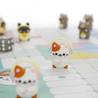 Ludo Board Game,Kawaii Purrchisi,plastic/cartboard