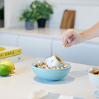 Skål för snacks Hungrig Fisk, blå keramik