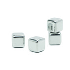 *Kylkub för cocktail Ruby - Silver- Set om 4