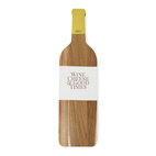 Wooden cheese tray Wine bottle