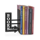 Bokstöd Bookshop svart metall
