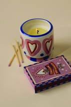 Tändstickor Adopo Hearts, Rosa