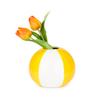 Ceramic vase Beachball. Yellow 14 cm