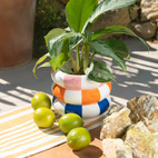Blomkruka i keramik Floats,flerfärgad 14,5 cm