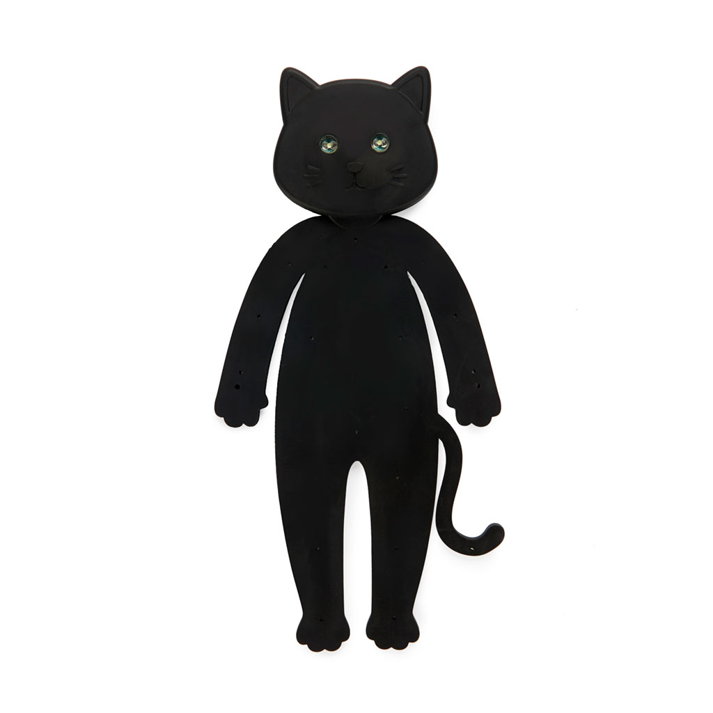 Boklampa Katt  i Svart silikon, Meow