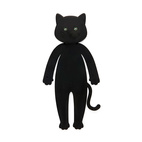 Boklampa Katt  i Svart silikon, Meow