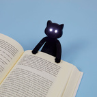 Boklampa Katt  i Svart silikon, Meow