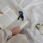 Boklampa Katt  i Svart silikon, Meow