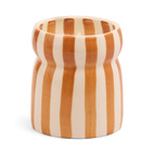 Cabana  Rust striped Ceramic Candle - Sienna Sunset Boxed
