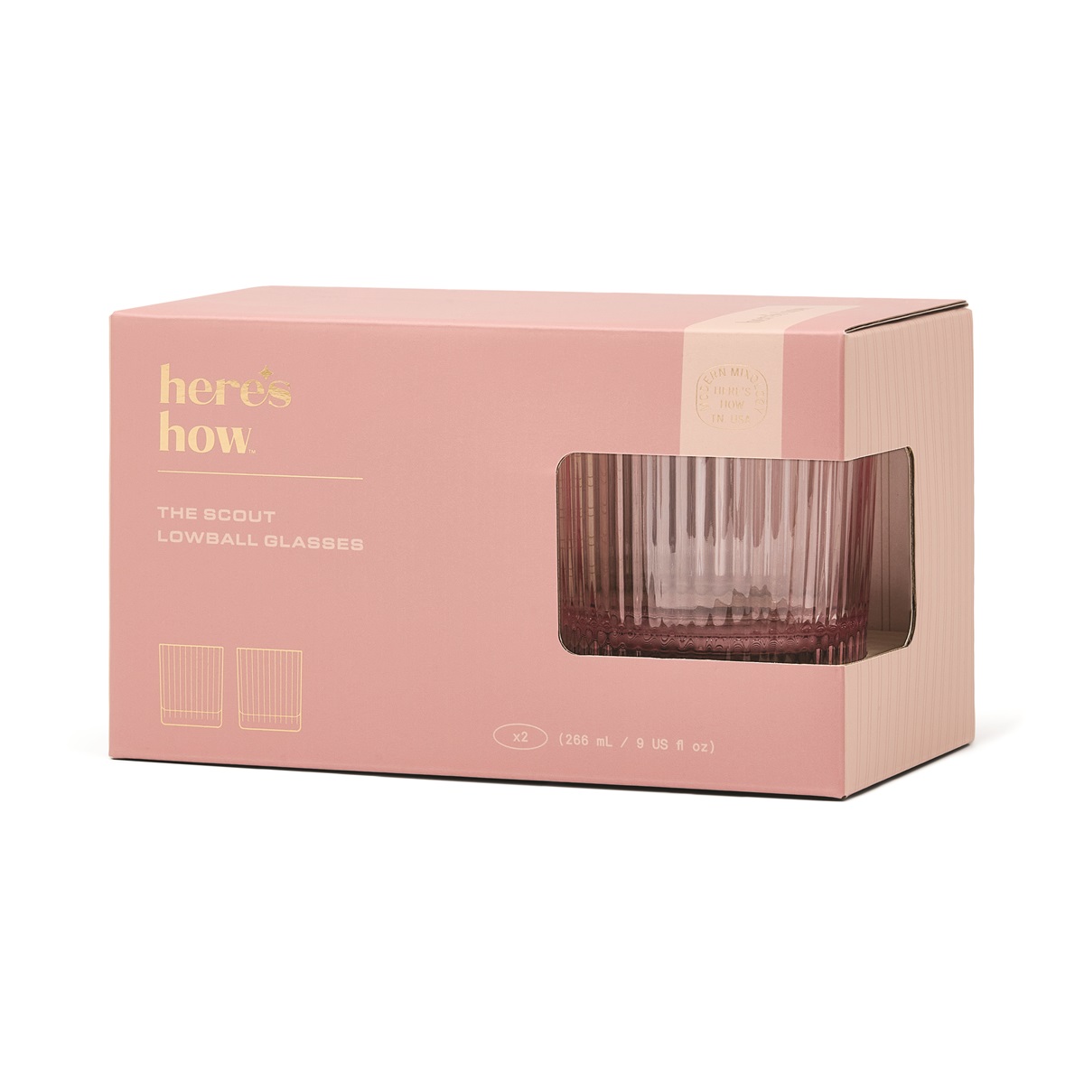 The Scout Lowball Glass - Set of 2 - Blush