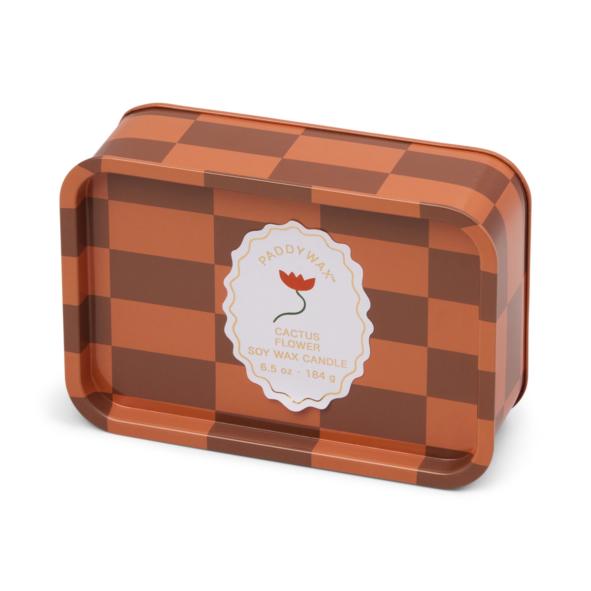 Doftljus plåtask Adopo Flower Printed Tin Candle - Cactus Flower