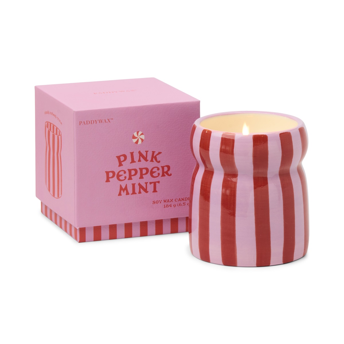 Doftljus Cabana Röd/Rosa Randig - Pink Peppermint