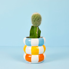 Ceramic flower pot Floats, multi-colored 12 cm