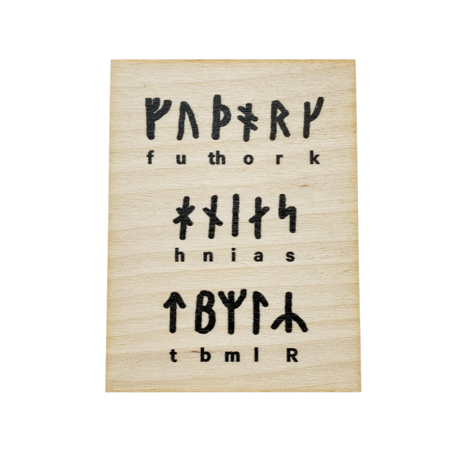 Trämagnet Runor