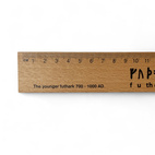Wooden ruler 30 cm, Runes
