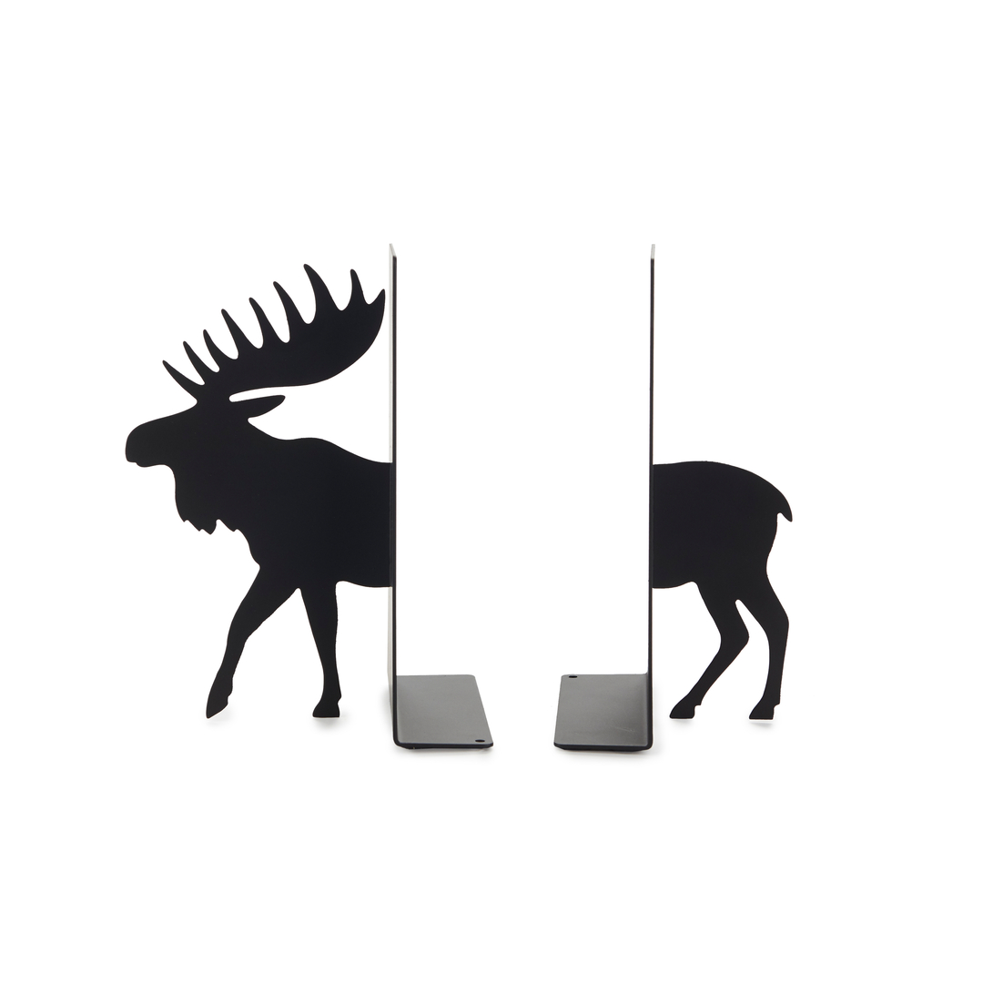 Bokstöd Älg, Svart Metall