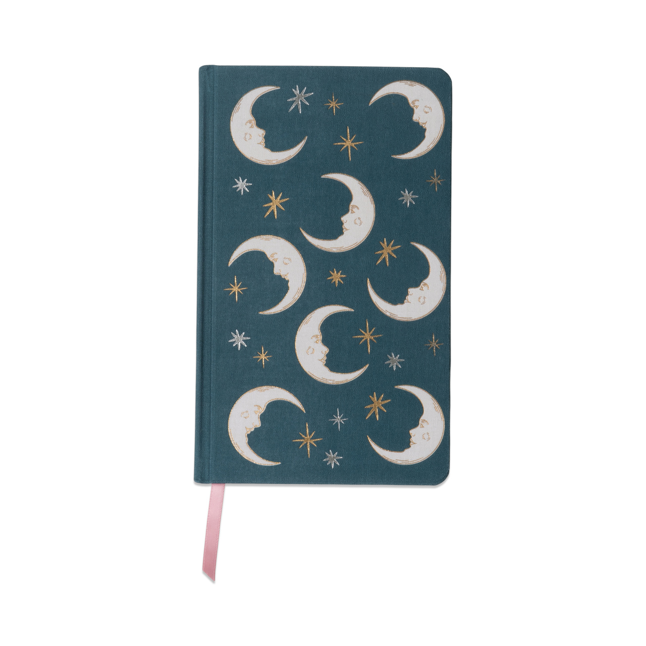 Tygklädd skrivbok Celestial - Teal Moon