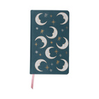 Tygklädd skrivbok Celestial - Teal Moon