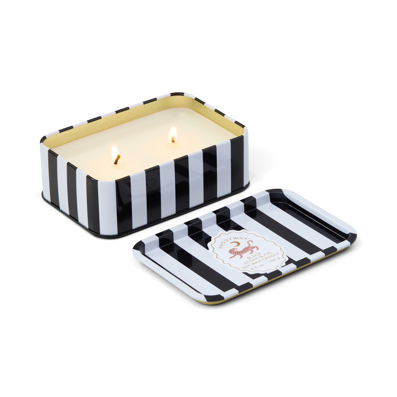 Doftljus plåtask Adopo - Black Cedar & Fig