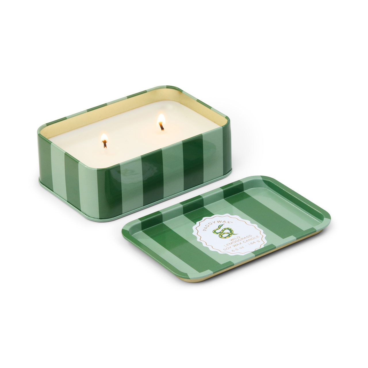 Doftljus plåtask Adopo Snake Printed Tin Candle - Wild Lemongrass