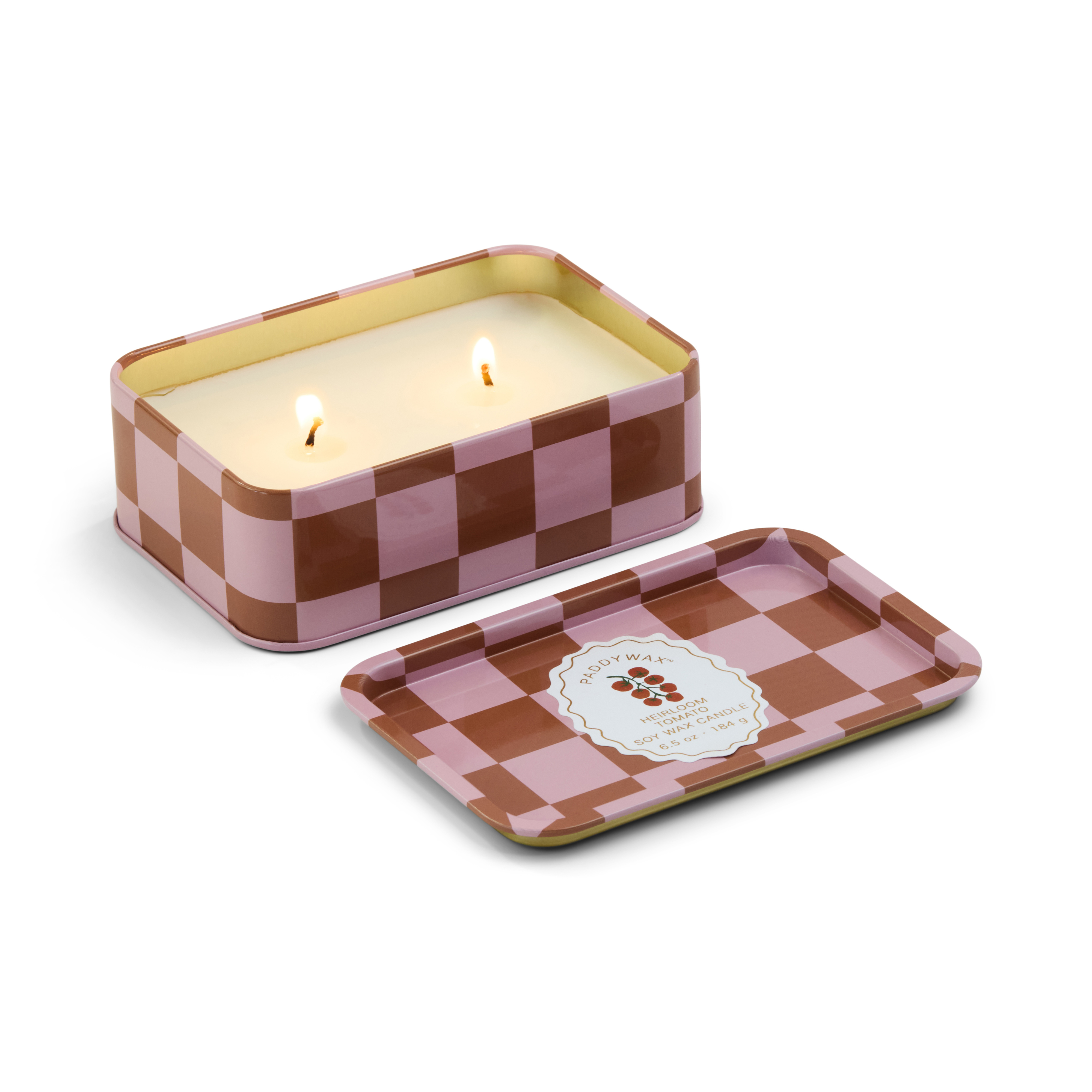 Doftljus plåtask AdopoTomato Printed Tin Candle - Heirloom Tomato