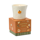 Bistro 226g Pumpkin Embossed Ceramic Candle - Pumpkin Spice