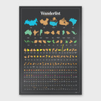 Skrapkarta Länder Wanderlist