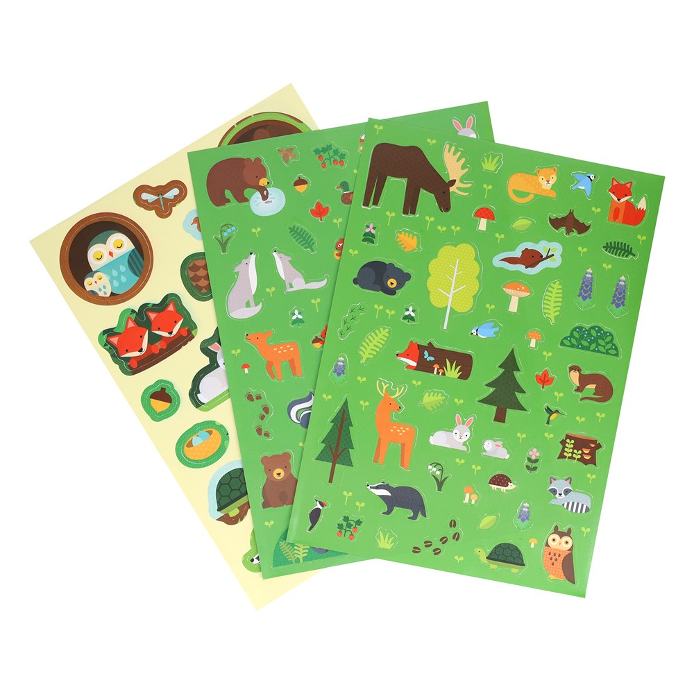 Stickerset Djur i Skogen