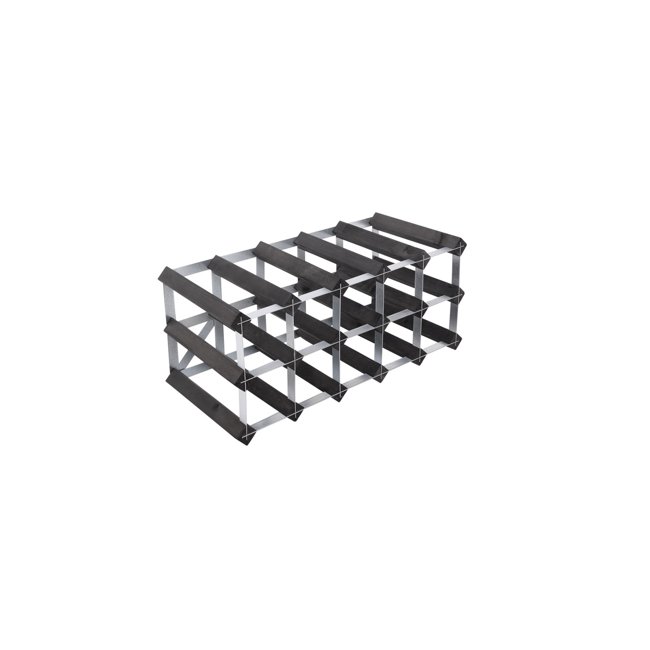 Wine Rack 15 Bottles Unassembled Black