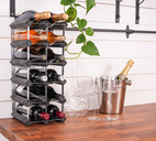 Wine Rack 15 Bottles Unassembled Black