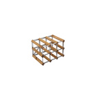 Wine Rack 9 Bottles Assembled Light Wood