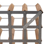 Wine Rack 9 Bottles Assembled Light Wood