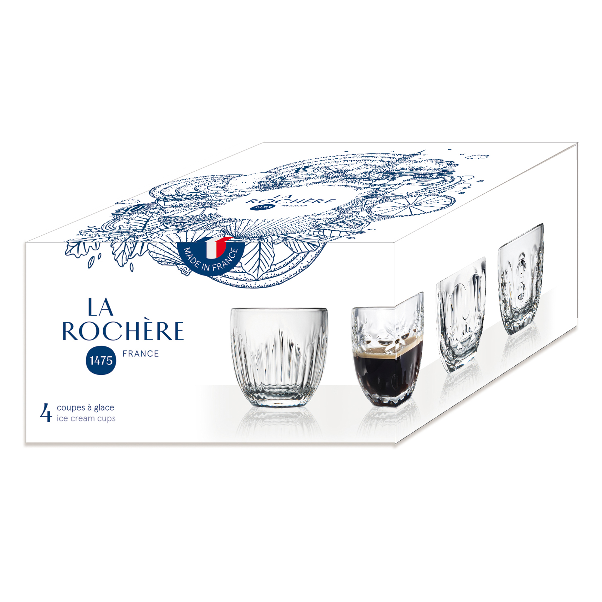 La Rochère Espressoglas Troquet Gåvoset 4 st