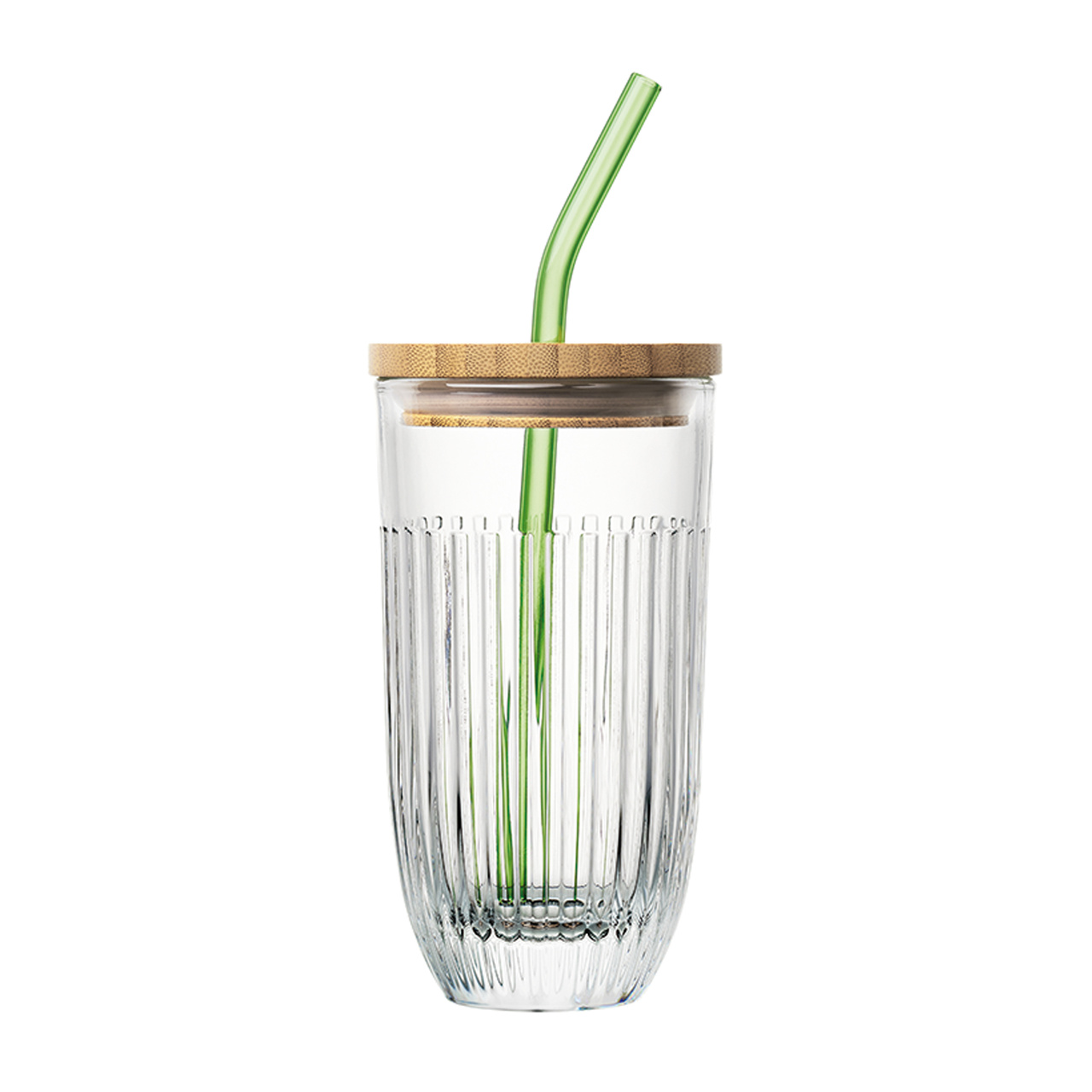La Rochère Smoothie Glass with Lid and Straw Ouessant