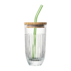 La Rochère Smoothie Glass with Lid and Straw Ouessant