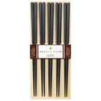 Kawai Ätpinnar Plain Wood Svart 5 par