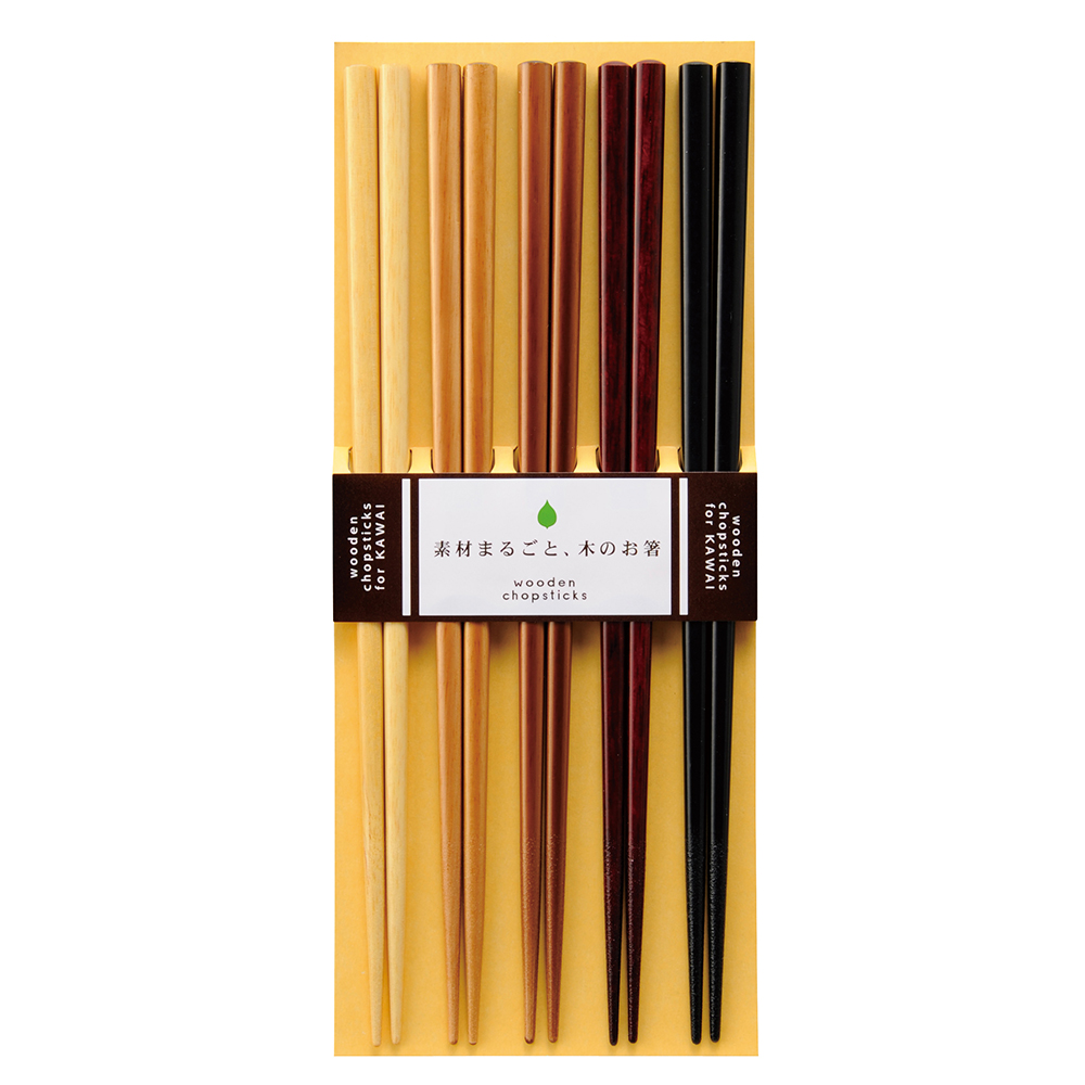 Kawai Ätpinnar Natural Wood 5 par