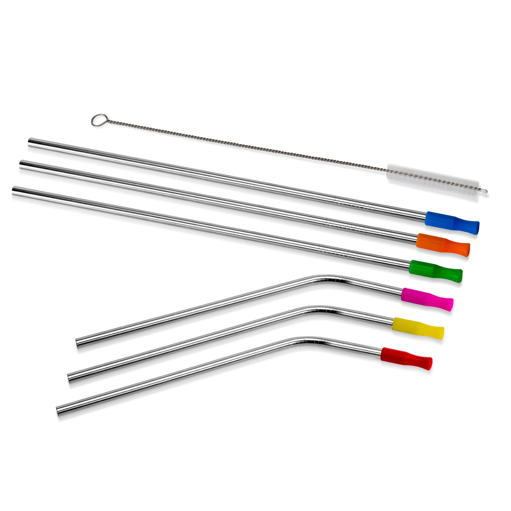 Cellardine Metal Straws with Silicone Marking