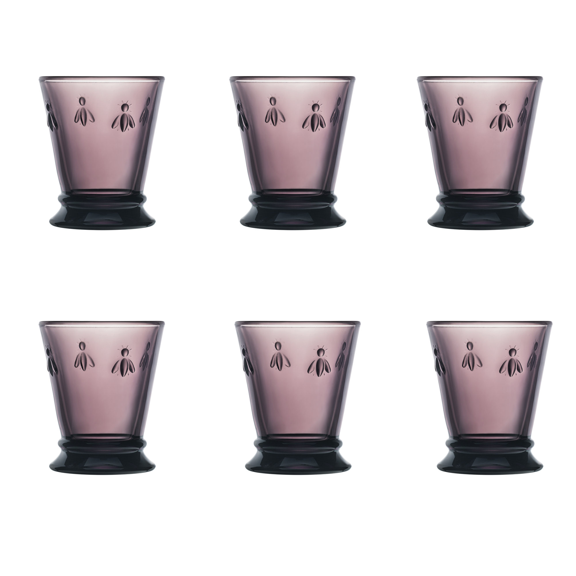 La Rochère Vattenglas Abeille Aubergine 6 st