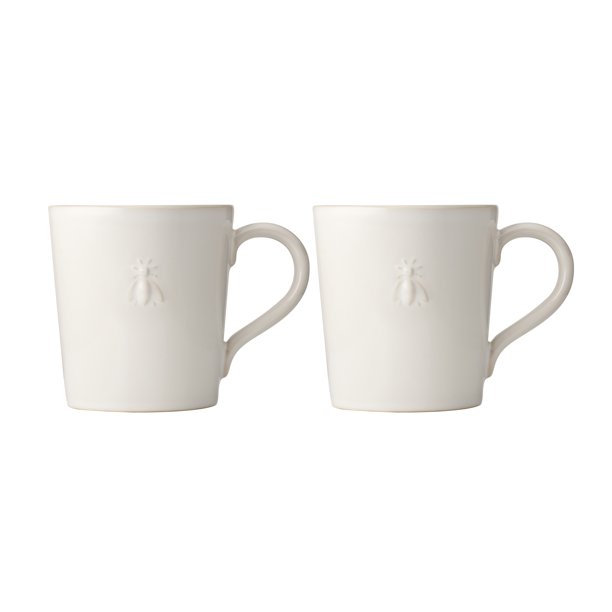 La Rochère Ceramic Mug Abeille White, 2 pcs
