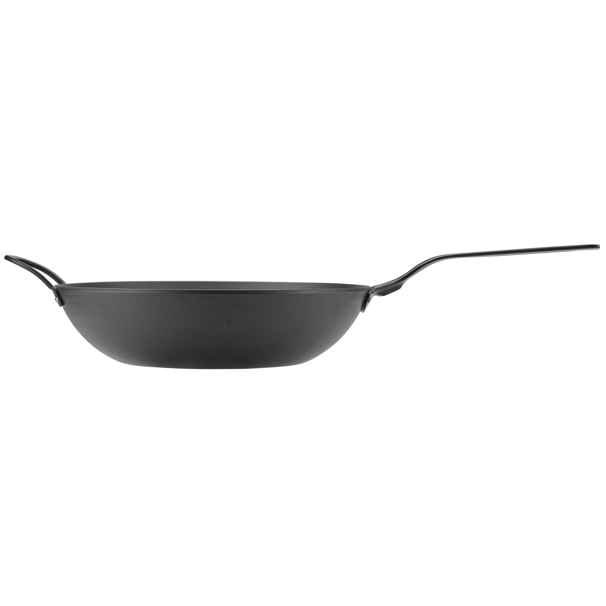 Heirol Wokpanna Kolstål Blacksteel 33 cm