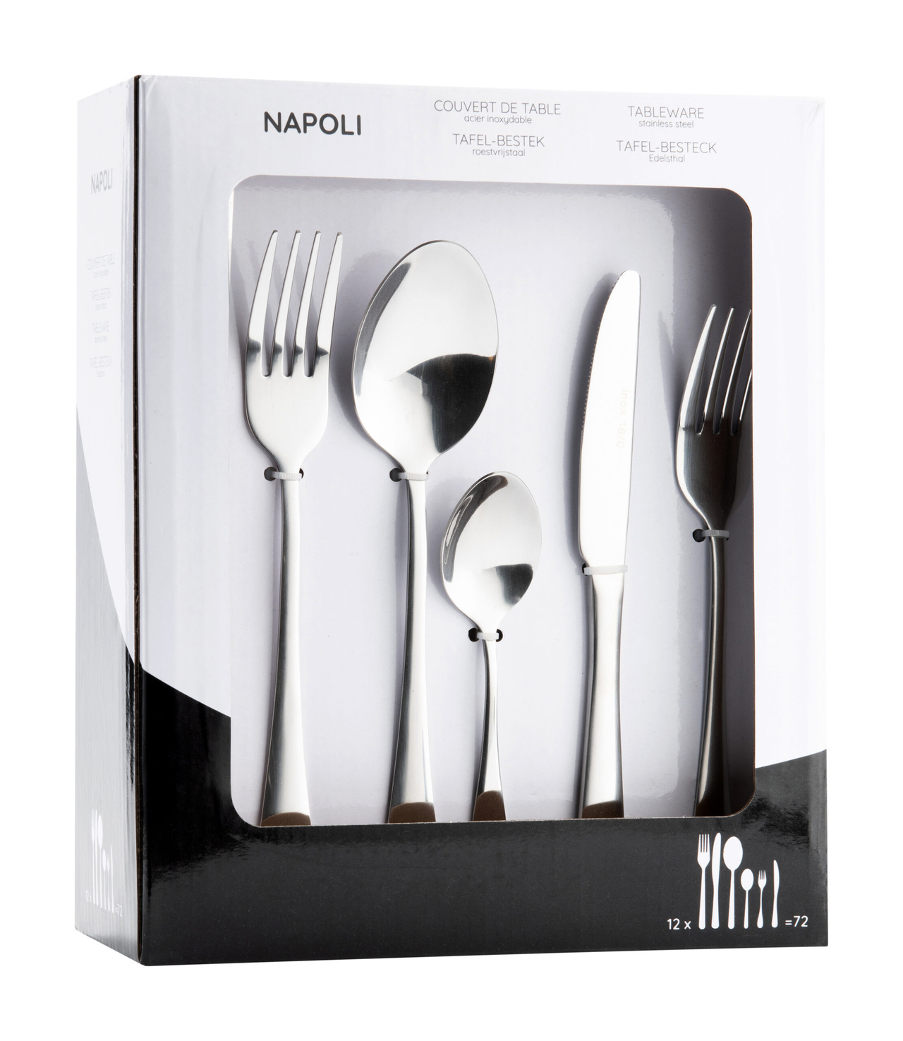 Eternum Cutlery Set Napoli Stainless Steel 72 Pieces