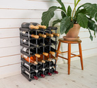 Wine Rack 30 Bottles Assembled Black