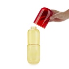 Flaska o Glas Piller, Röd/Gul glas 500 ml