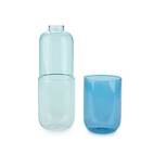 Flaska o Glas Piller, Blått Glas 500 ml