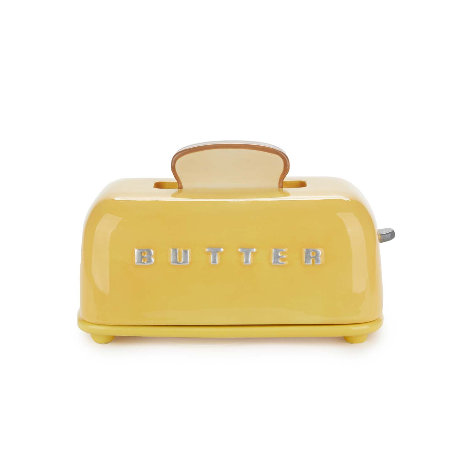 Smörbehållare med lock Toasty,  Gul