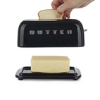 Butter Container with Lid Toasty, Black