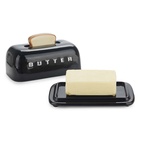 Butter Container with Lid Toasty, Black