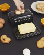 Butter Container with Lid Toasty, Black